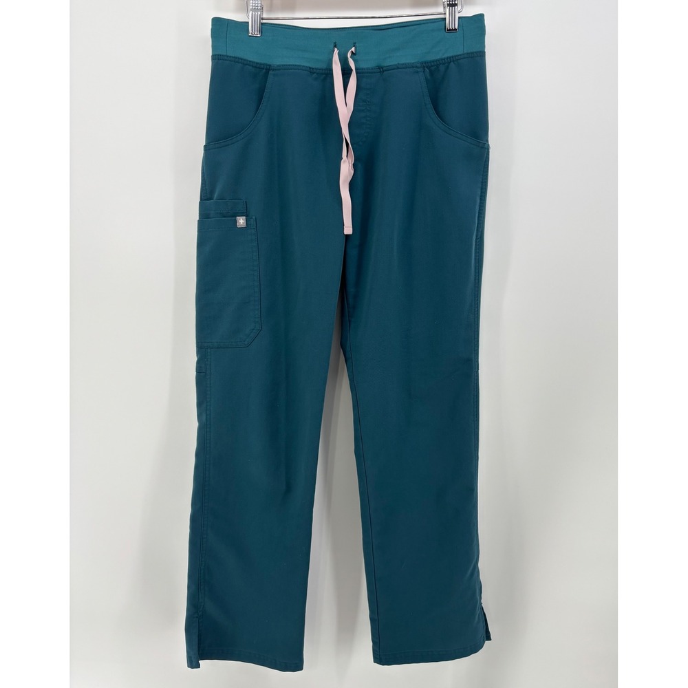 FIGS Kade Scrub Pants Women's Small Straight Leg T21004 Caribbean Blue